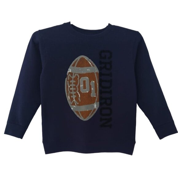 Hanes FreshIQ Gridiron Football Graphic Sweatshirt M Medium Navy Blue - Picture 1 of 8